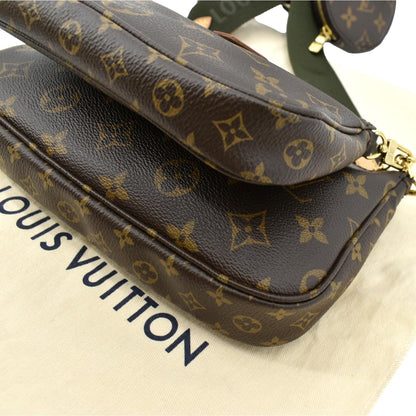 LOUIS VUITTON Multi Pochette Accessoires Monogram Canvas Shoulder Bag Khaki