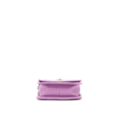 Chanel Square Flap Bag Lambskin Light Purple Brushed