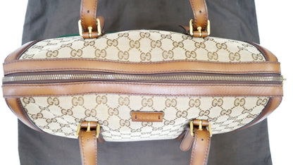GUCCI Lady Web Original GG Canvas Boston Bag 381044