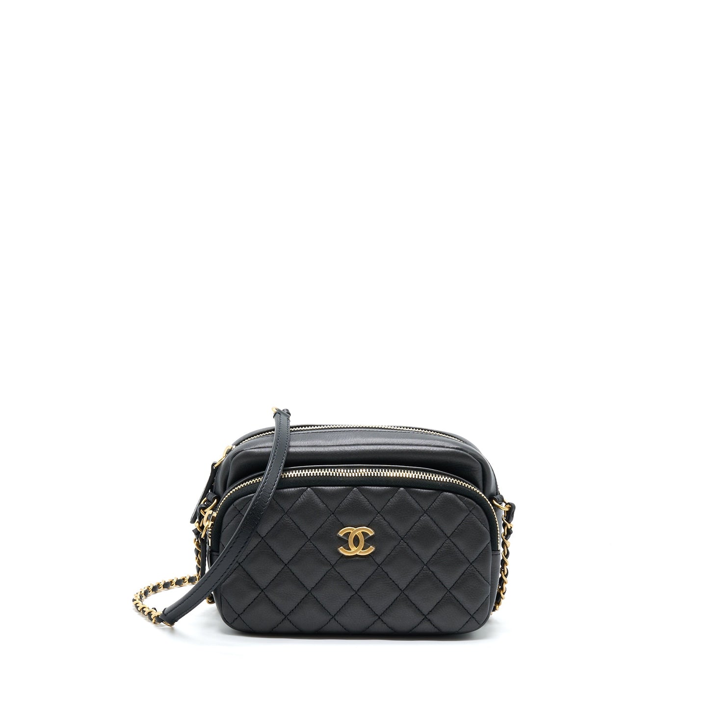 Chanel Camera Case Quilted Calfskin Black