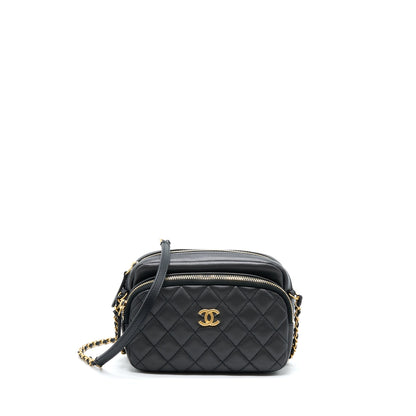 Chanel Camera Case Quilted Calfskin Black