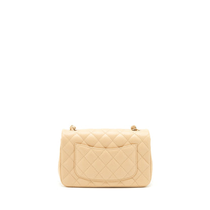 Chanel Mini Rectangular Lambskin Light Beige L