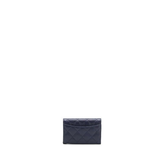 Chanel Classic Flap Card holder Caviar Navy L