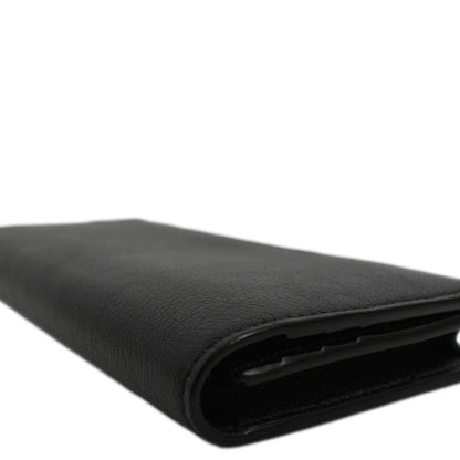 YVES SAINT LAURENT Flap Leather Wallet Black