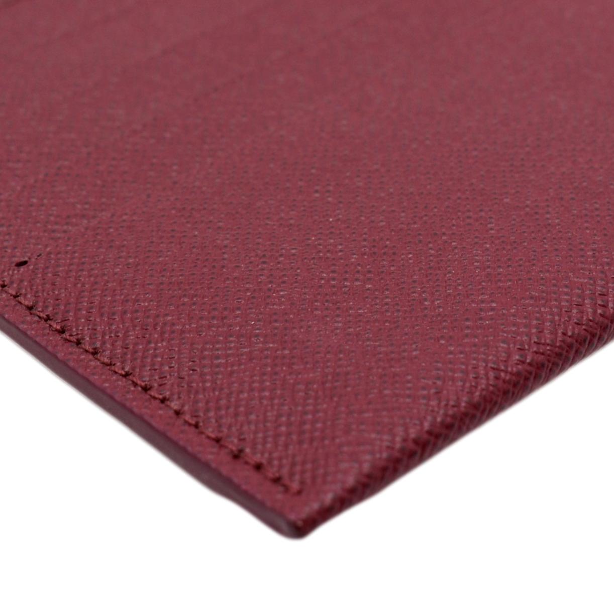 LOUIS VUITTON Insert Pouch Leather Card Holder Red