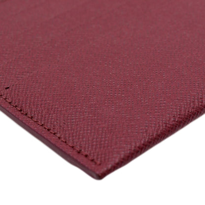 LOUIS VUITTON Insert Pouch Leather Card Holder Red