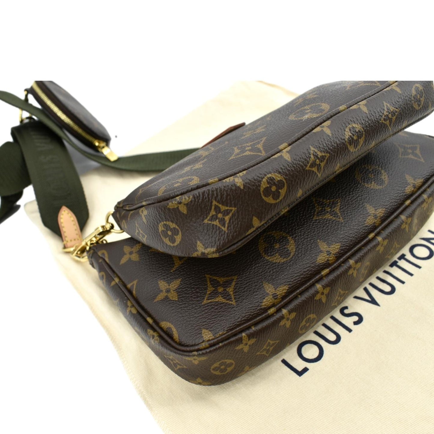 LOUIS VUITTON Multi Pochette Accessoires Monogram Canvas Shoulder Bag Khaki