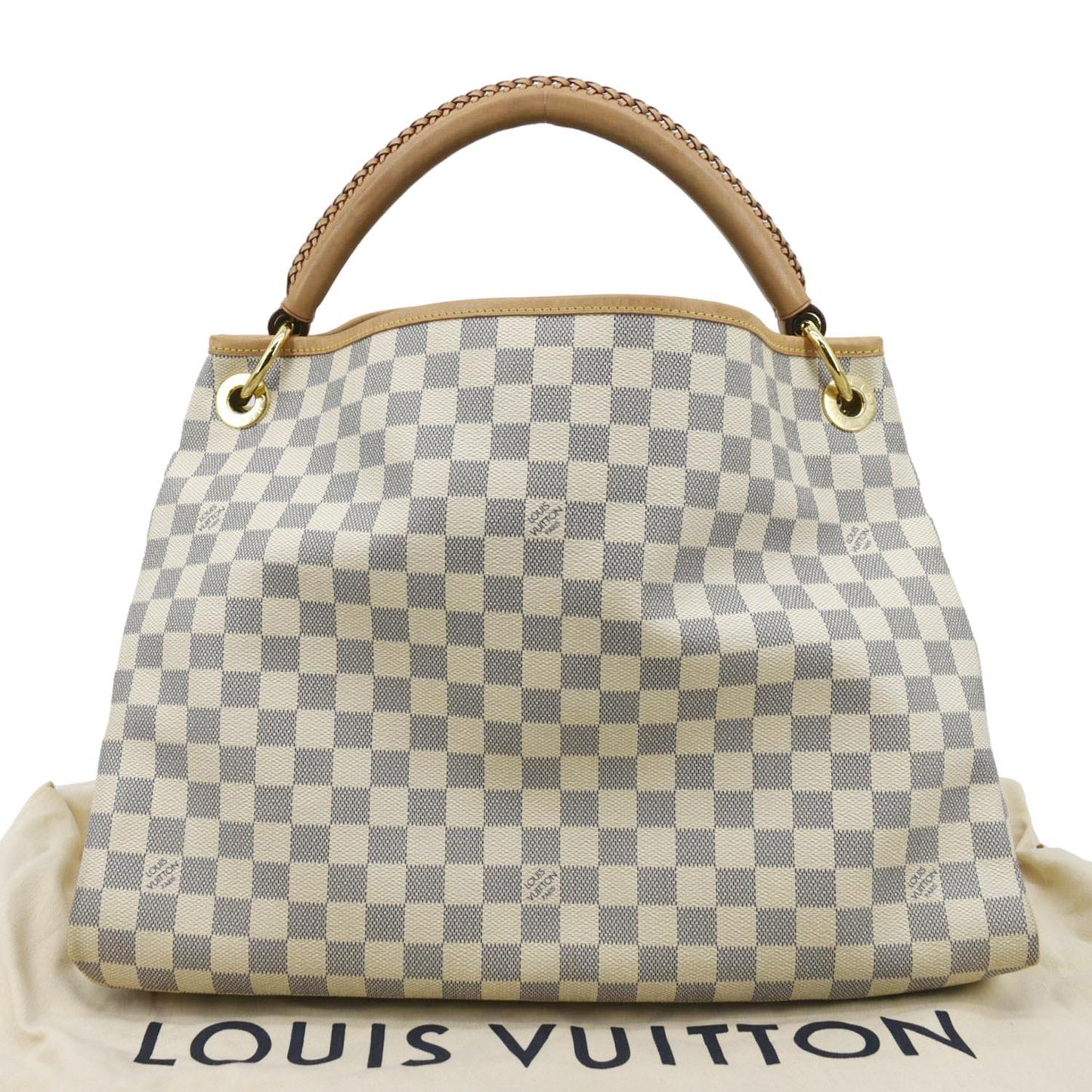 LOUIS VUITTON  Artsy MM Damier Azur Hobo Bag White