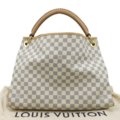 LOUIS VUITTON  Artsy MM Damier Azur Hobo Bag White