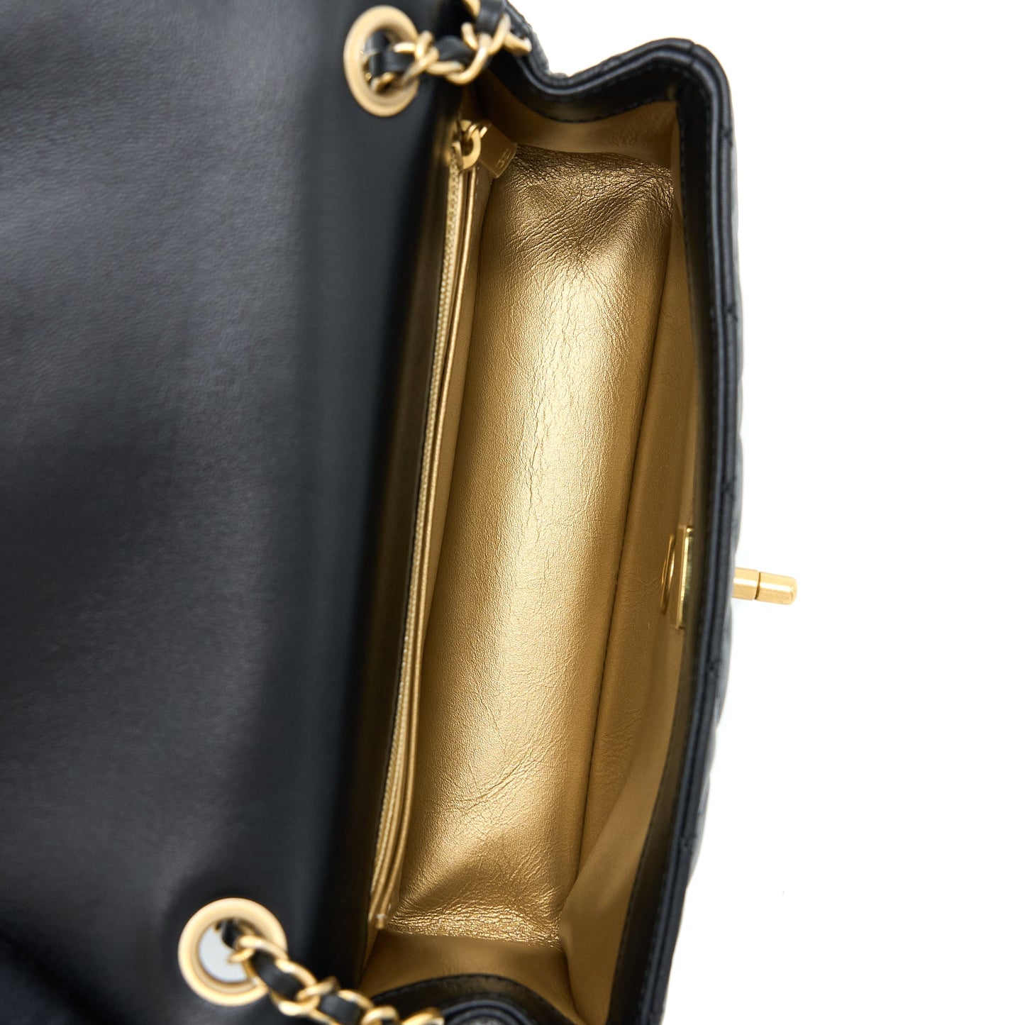 Chanel Pearl Crush Mini Rectangular Flap Bag Lambskin Black  (Microchip)