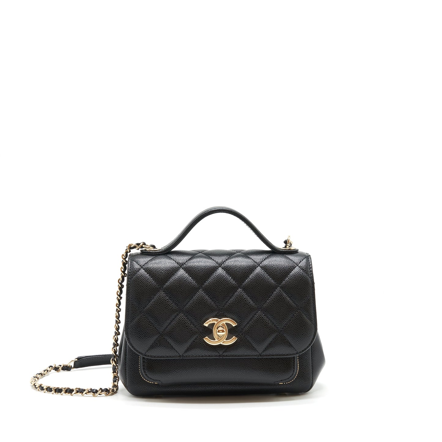 Chanel Small Business Affinity Caviar Black L