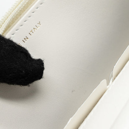 CHANEL BOY WALLET ON CHAIN CAVIAR WHITE L (Microchip)