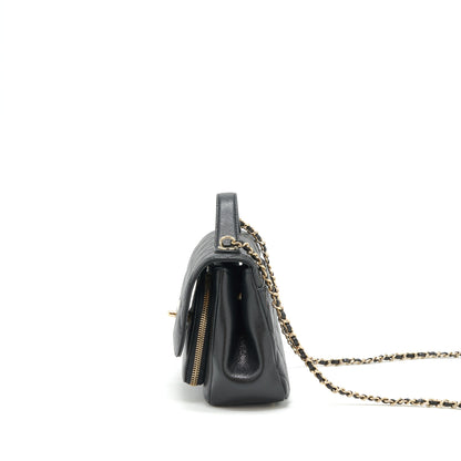 Chanel Small Business Affinity Caviar Black L