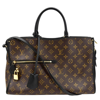 LOUIS VUITTON Popincourt MM Monogram Canvas Shoulder Bag Brown/Noir