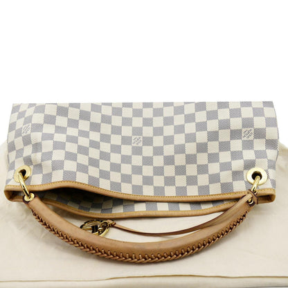 LOUIS VUITTON  Artsy MM Damier Azur Hobo Bag White