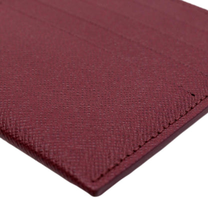 LOUIS VUITTON Insert Pouch Leather Card Holder Red