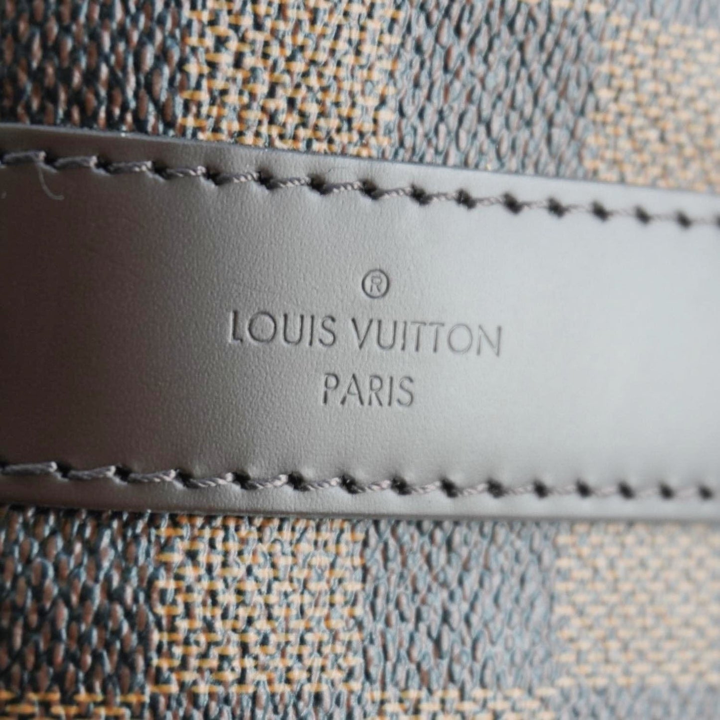 LOUIS VUITTON Keepall Bandouliere 55 Damier Ebene Travel Bag Brown