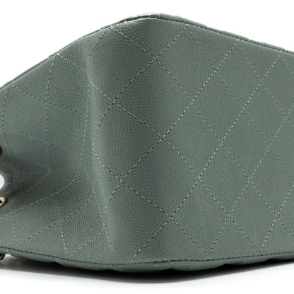 Chanel 23C mini bucket tote bag caviar light grey L (microchip)