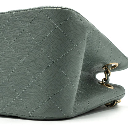 Chanel 23C mini bucket tote bag caviar light grey L (microchip)