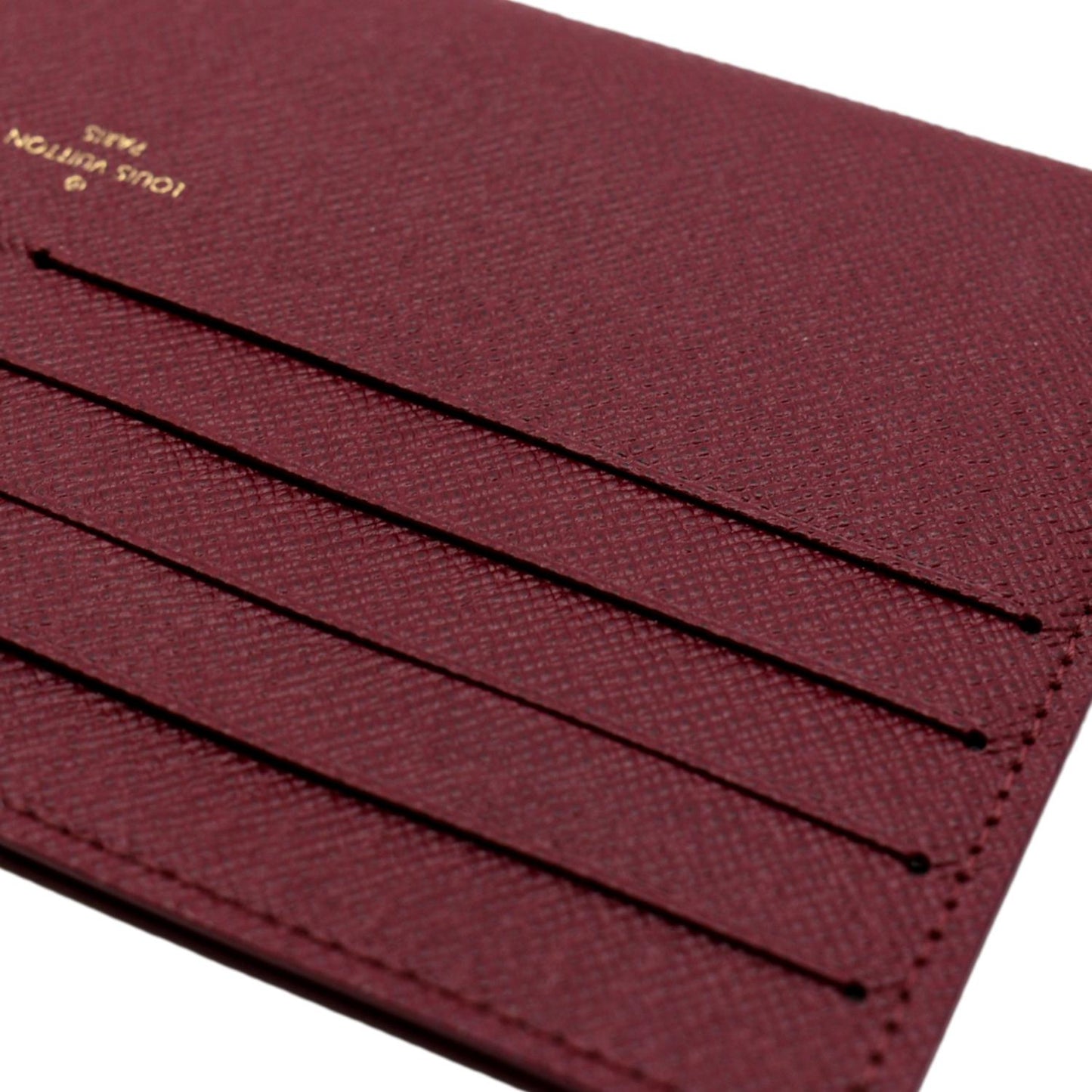 LOUIS VUITTON Insert Pouch Leather Card Holder Red