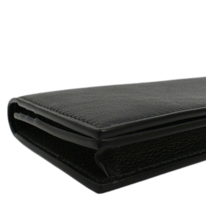 YVES SAINT LAURENT Flap Leather Wallet Black