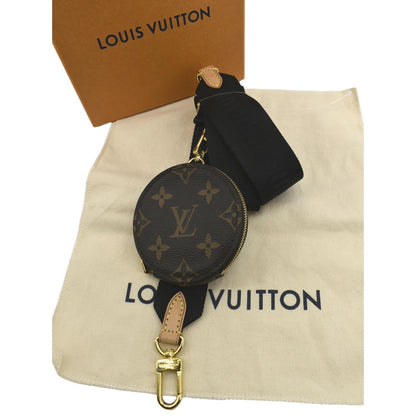 LOUIS VUITTON Monogram Canvas Nylon Strap with Coin Purse Black