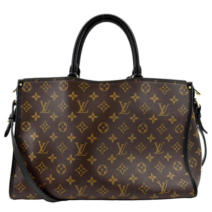 LOUIS VUITTON Popincourt MM Monogram Canvas Shoulder Bag Brown/Noir