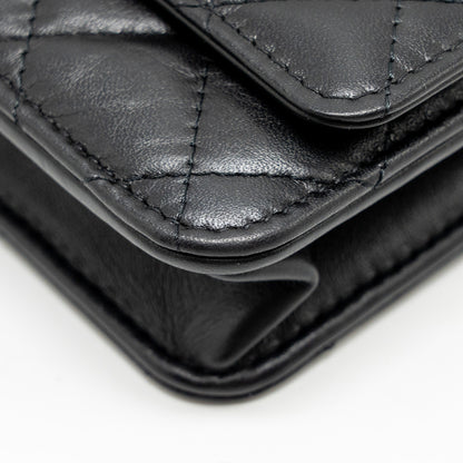 Chanel 2.55 Reissue Wallet on Chain Lambskin Black  (Microchip)