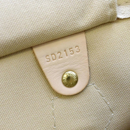 LOUIS VUITTON Speedy 35 Damier Azur Satchel Bag White