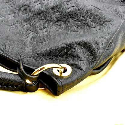 LOUIS VUITTON Artsy MM Empreinte Leather Hobo Bag Black