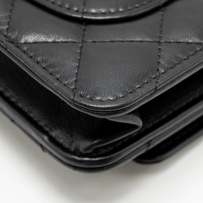 Chanel 2.55 Reissue Wallet on Chain Lambskin Black  (Microchip)