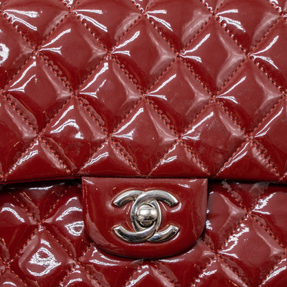 Chanel Medium Classic Double Flap Bag Patent Red