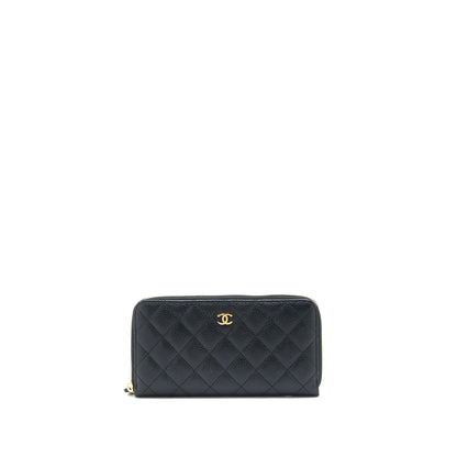 Chanel Zippy Long Wallet Caviar Black