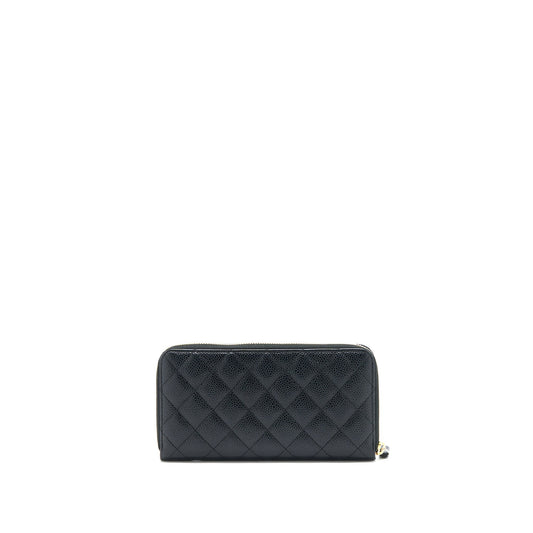 Chanel Zippy Long Wallet Caviar Black