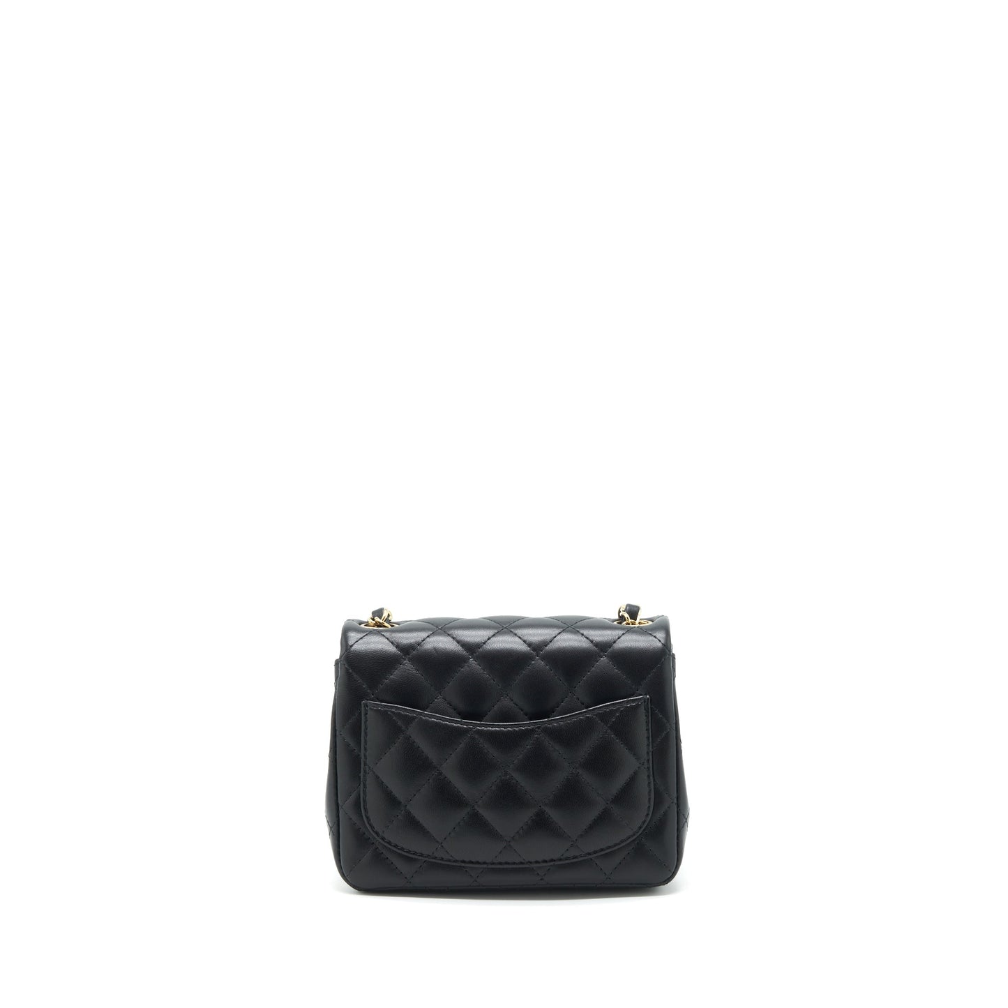 Chanel Mini Square Flap Bag Lambskin Black L