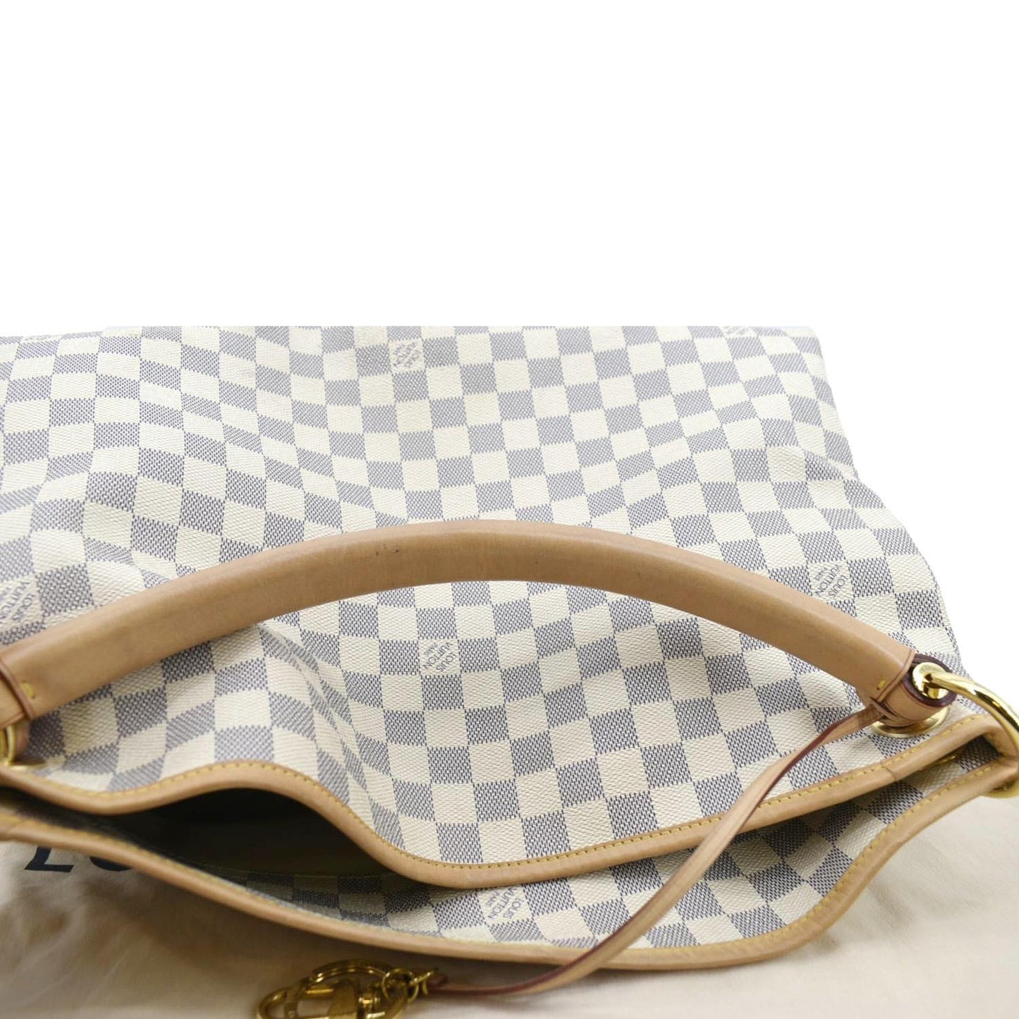 LOUIS VUITTON  Artsy MM Damier Azur Hobo Bag White