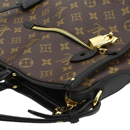 LOUIS VUITTON Popincourt MM Monogram Canvas Shoulder Bag Brown/Noir