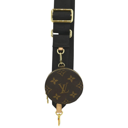 LOUIS VUITTON Monogram Canvas Nylon Strap with Coin Purse Black