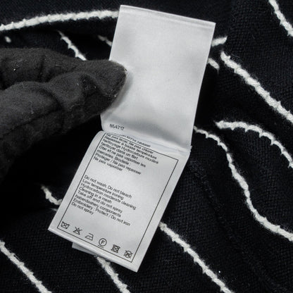 Chanel size 36 23p cardigan cashmere black/white