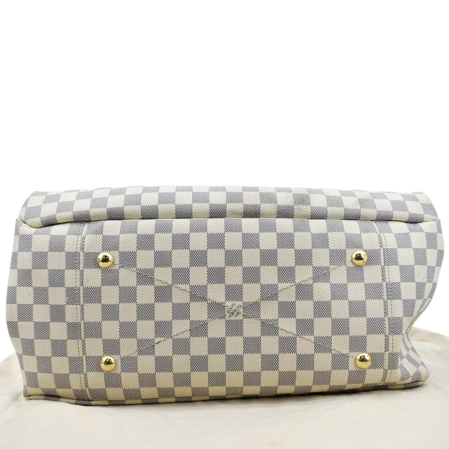 LOUIS VUITTON  Artsy MM Damier Azur Hobo Bag White