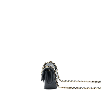 Chanel Mini Rectangular with Coco Bag Charm Limited Edition Lambskin Black L