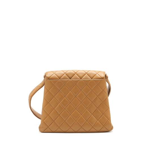 Chanel Vintage Kelly Shoulder Bag Dark Beige