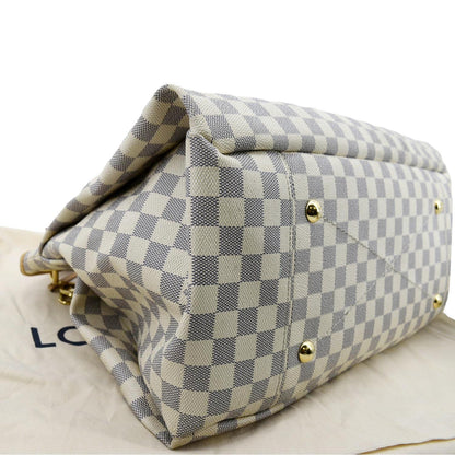 LOUIS VUITTON  Artsy MM Damier Azur Hobo Bag White