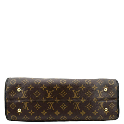 LOUIS VUITTON Popincourt MM Monogram Canvas Shoulder Bag Brown/Noir