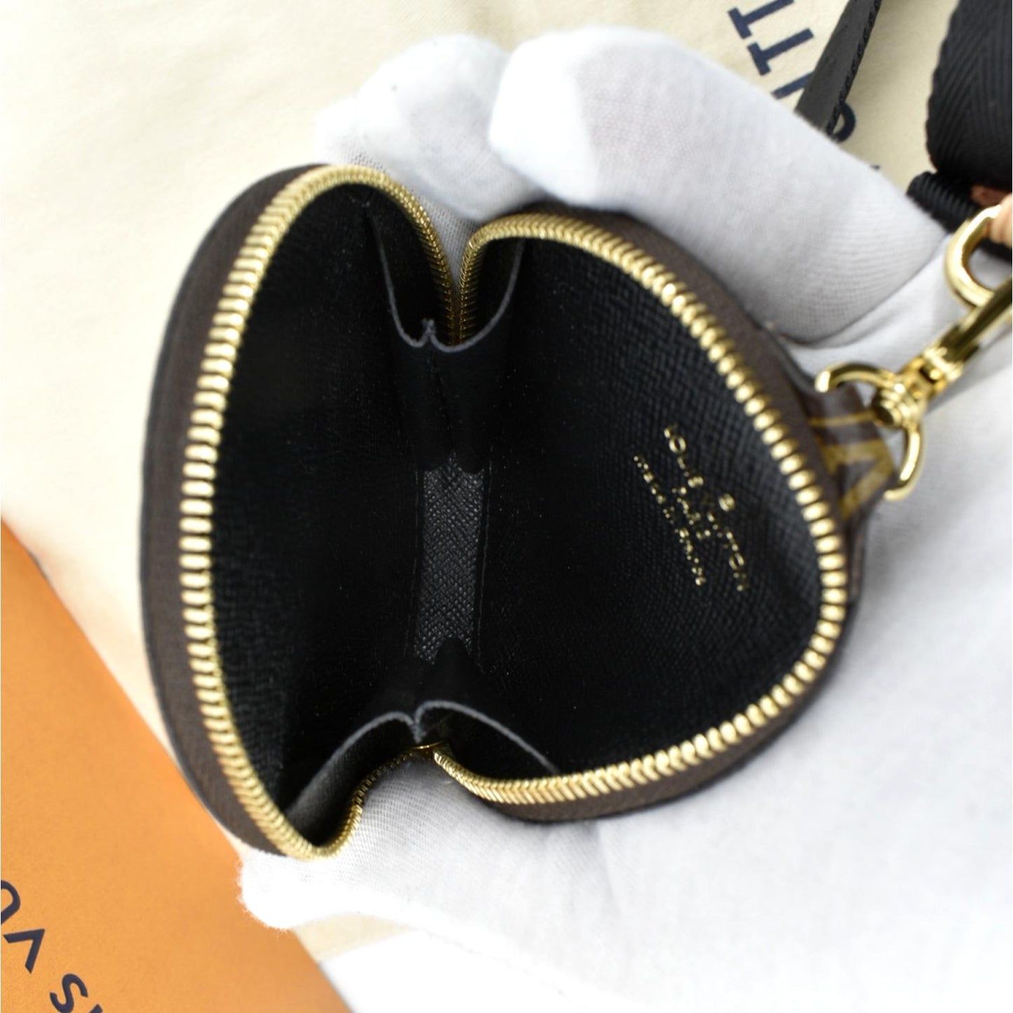 LOUIS VUITTON Monogram Canvas Nylon Strap with Coin Purse Black