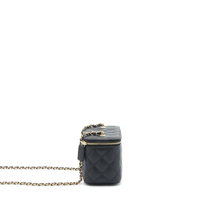 Chanel 22S Long Vanity With Chain Caviar Black L