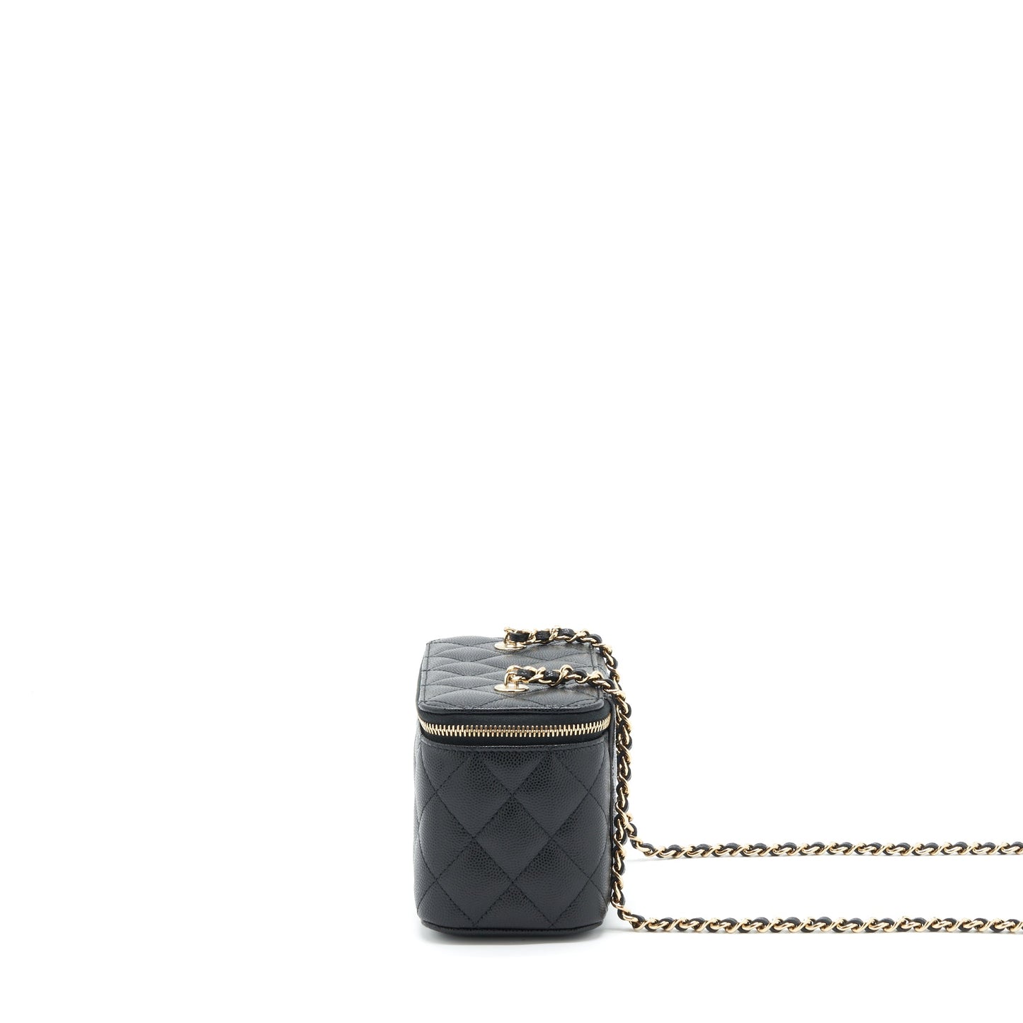 Chanel 22S Long Vanity With Chain Caviar Black L