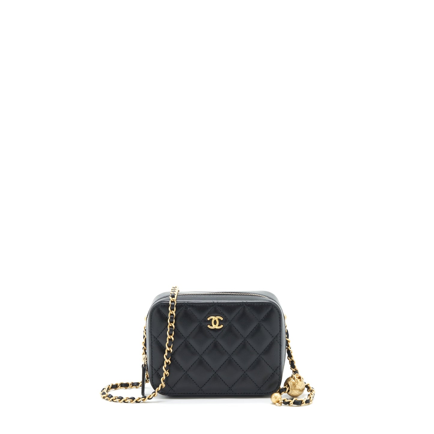 Chanel Pearl Crush Camera Bag Lambskin Black