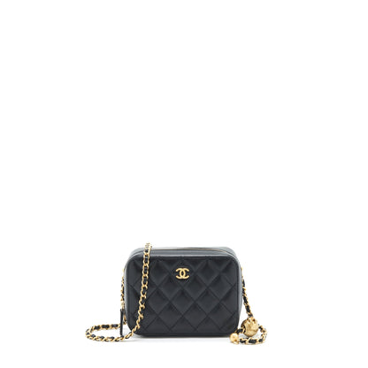 Chanel Pearl Crush Camera Bag Lambskin Black