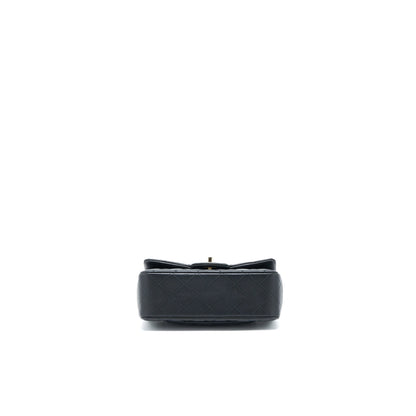 Chanel Top Handle Mini Rectangular Flap Bag Lambskin Black L (Microchip)